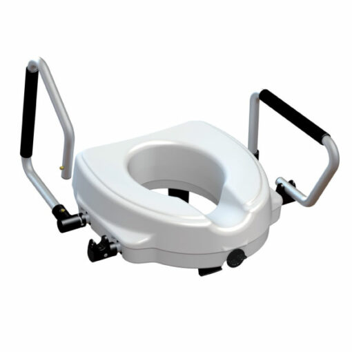 Rialzo sedile WC con braccioli ribaltabili - 125 mm (fissaggio a vite)