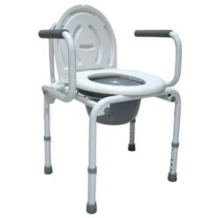 Sedia comoda e alzawater con braccioli abbattibili