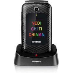 Brondi amico fedele telefono cellulare per anziani, base ricarica