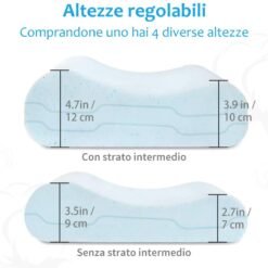 altezze regolabili cuscino
